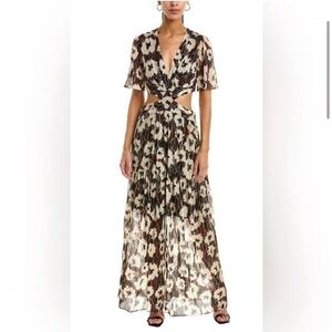 ba&sh Robe Kandy Floral Cut-Out Maxi Dress